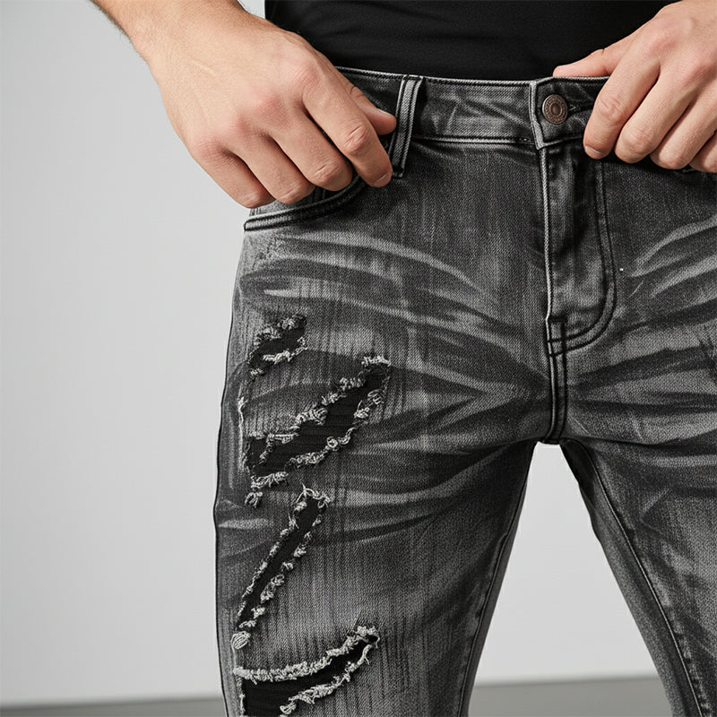 ✨🔥【Neuheiten 2026】Herren Slim-Fit Destroyed Jeans👖Eine Kombination aus Stil und Komfort