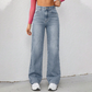 ✨ LIMITED-TIME 50% RABATT! | Damenjeans mit hoher Taille und geradem Bein👖
