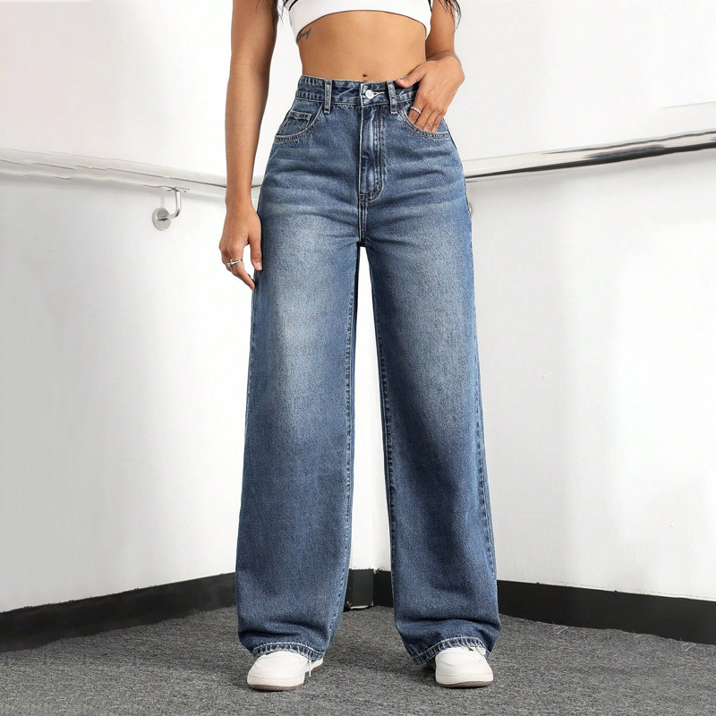 ✨ LIMITED-TIME 50% RABATT! | Damenjeans mit hoher Taille und geradem Bein👖
