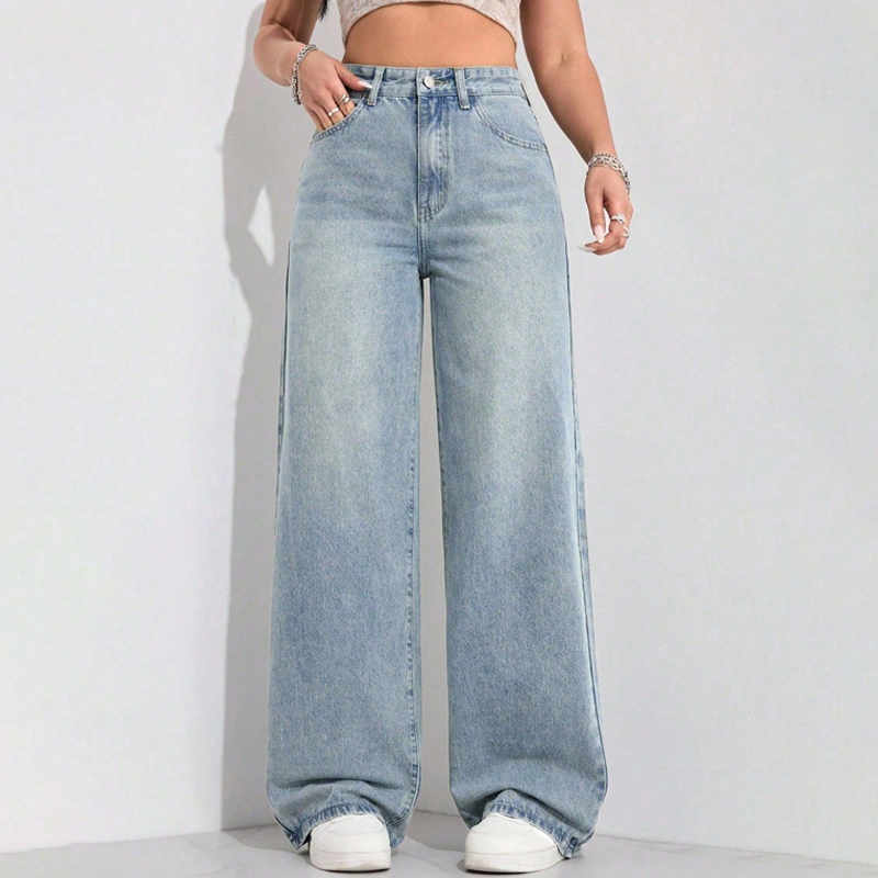 ✨ LIMITED-TIME 50% RABATT! | Damenjeans mit hoher Taille und geradem Bein👖