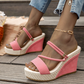 👠Damen-Sandalen mit Keilabsatz und hohen Absätzen