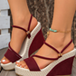 👠Damen-Sandalen mit Keilabsatz und hohen Absätzen