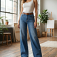 ✨Sommer-Sonderangebot 50% RABATT!👖Weite Damenjeans mit leicht ausgestelltem Bein✨