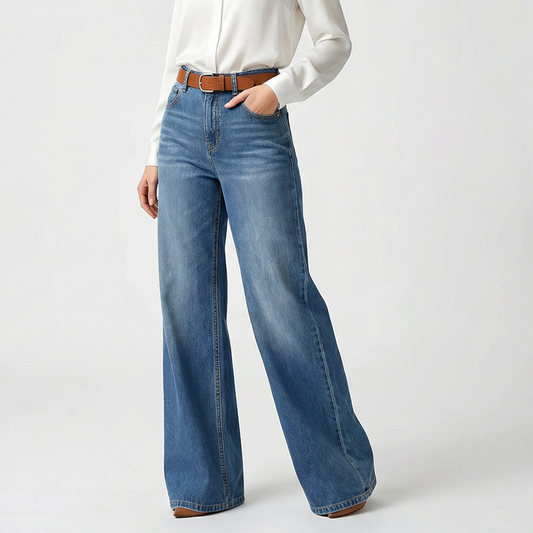 ✨Sommer-Sonderangebot 50% RABATT!👖Weite Damenjeans mit leicht ausgestelltem Bein✨