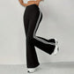 🔥50 % Rabatt | Retro-Hose mit hoher Taille, seitlichen Streifen und ausgestelltem Bein – schlank machendes Design mit seitlichen Streifen ✨👖