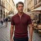 ✨ NUR FÜR BEGRENZTE ZEIT 50% RABATT! 🌬️Das atmungsaktive Strickoberteil – Herren Reißverschluss-Poloshirt mit Rippenstrick | Perfekt für Büro & Freizeit 🏢➡️🌿