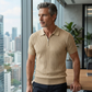 ✨ NUR FÜR BEGRENZTE ZEIT 50% RABATT! 🌬️Das atmungsaktive Strickoberteil – Herren Reißverschluss-Poloshirt mit Rippenstrick | Perfekt für Büro & Freizeit 🏢➡️🌿