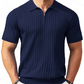 ✨ NUR FÜR BEGRENZTE ZEIT 50% RABATT! 🌬️Das atmungsaktive Strickoberteil – Herren Reißverschluss-Poloshirt mit Rippenstrick | Perfekt für Büro & Freizeit 🏢➡️🌿