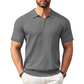 ✨ NUR FÜR BEGRENZTE ZEIT 50% RABATT! 🌬️Das atmungsaktive Strickoberteil – Herren Reißverschluss-Poloshirt mit Rippenstrick | Perfekt für Büro & Freizeit 🏢➡️🌿