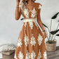 ✨🔥Fließendes Maxikleid für Damen mit V-Ausschnitt und Barockmuster🌸