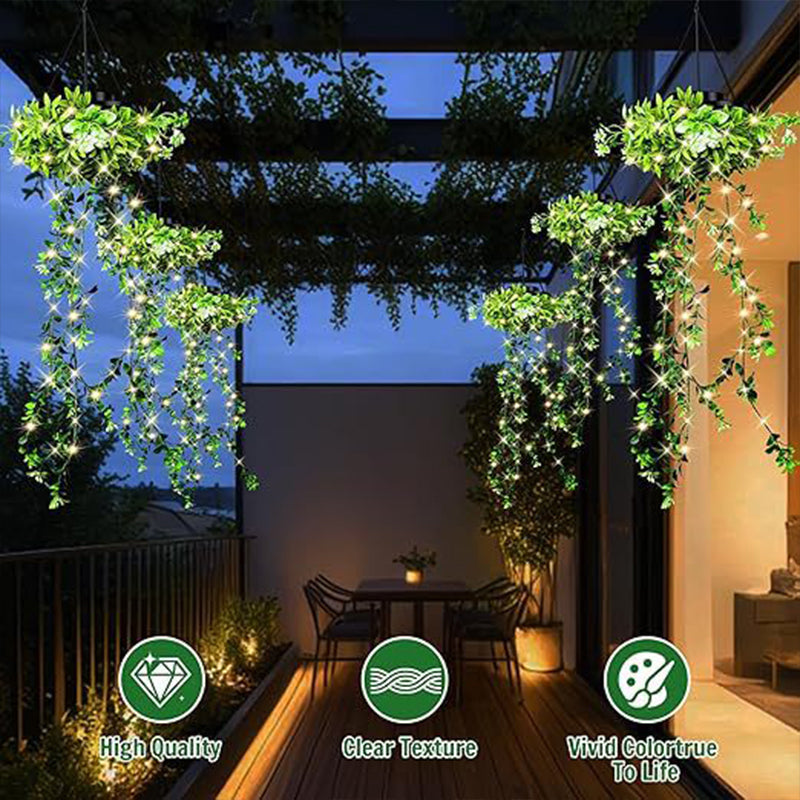 ☀️ 【Limitiertes Angebot – 50% Rabatt】 – Solar-Efeu-Lichterkette mit künstlichen Blättern – wasserdicht, 8 Beleuchtungsmodi & flexibel – perfekt für Garten, Balkon & Wanddekoration 🌿💡
