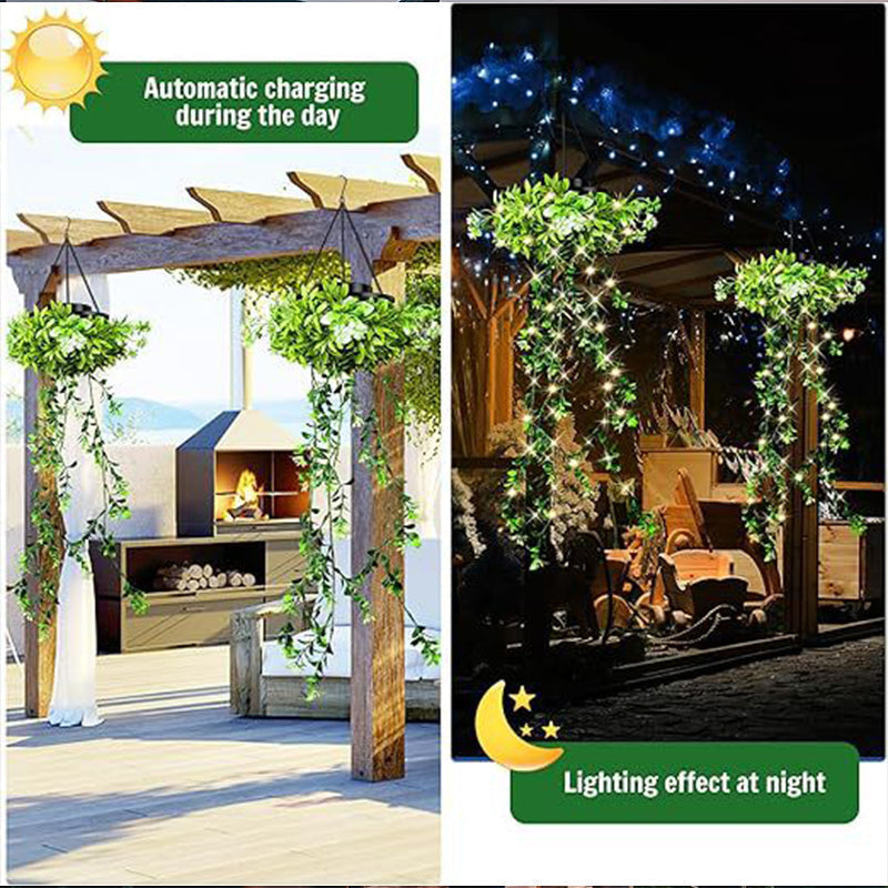 ☀️ 【Limitiertes Angebot – 50% Rabatt】 – Solar-Efeu-Lichterkette mit künstlichen Blättern – wasserdicht, 8 Beleuchtungsmodi & flexibel – perfekt für Garten, Balkon & Wanddekoration 🌿💡
