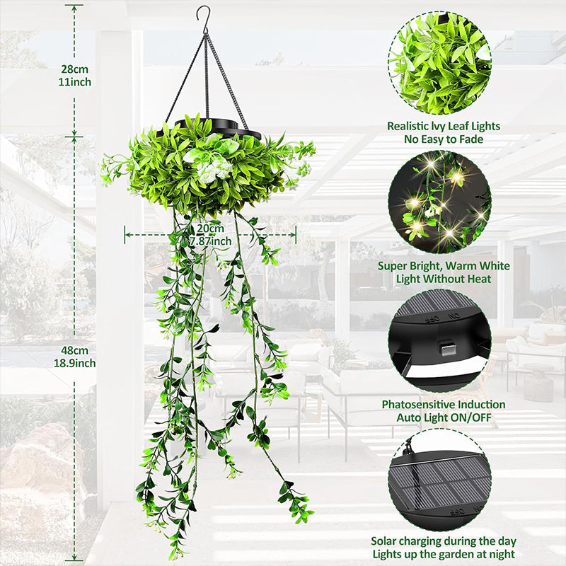☀️ 【Limitiertes Angebot – 50% Rabatt】 – Solar-Efeu-Lichterkette mit künstlichen Blättern – wasserdicht, 8 Beleuchtungsmodi & flexibel – perfekt für Garten, Balkon & Wanddekoration 🌿💡