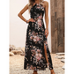 👗🌺 Halterkleid mit Schlitz und Blumenmuster – 50% RABATT! Sinnlich, leicht & perfekt für Sommer, Strand oder festliche Anlässe 🌸
