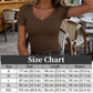 Schmal geschnittenes Basic-T-Shirt mit V-Ausschnitt für Damen