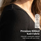 Schmal geschnittenes Basic-T-Shirt mit V-Ausschnitt für Damen