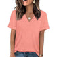 🔥Solange der Vorrat reicht 40 % Rabatt!🎉Damen V-Ausschnitt Kurzarm Freizeit-T-Shirt