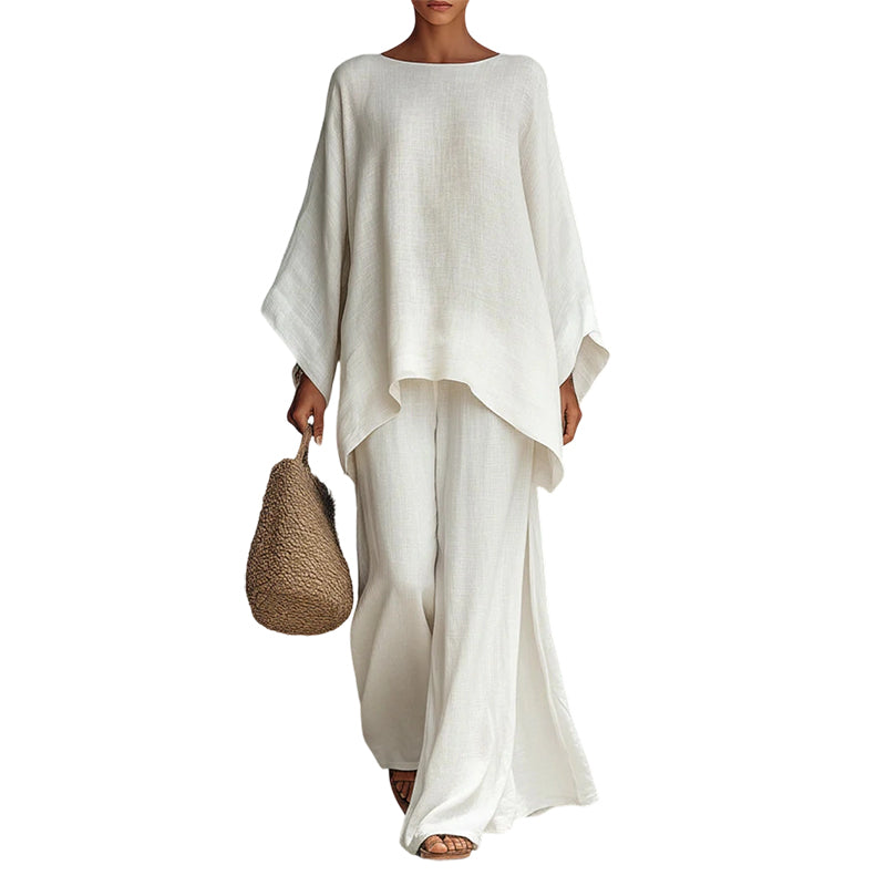 👕 LIMITED-TIME 50% RABATT! ✨ Damenset – Langes Top & Weite Hose – Bequem, Vielseitig ✨