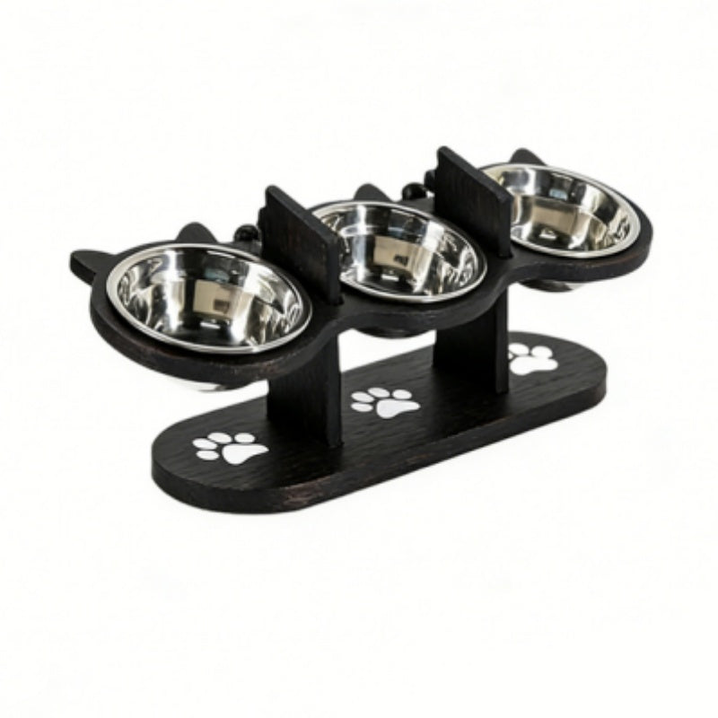 🔥Zeitlich begrenztes Angebot: 50 % Rabatt 🔥Rutschfester, erhöhter Futtertrog mit 3 Schalen für Haustiere