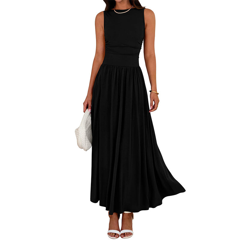 Elegantes Damen-Maxikleid mit U-Boot-Ausschnitt👗