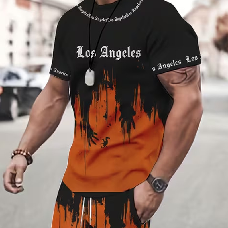 👕 JETZT 50% RABATT! 🔥 Herren-Set aus grafisch bedrucktem T-Shirt und Shorts – Weicher Stoff, auffälliges Design & perfekt für Sommertage ☀️
