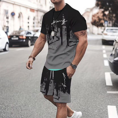 👕 JETZT 50% RABATT! 🔥 Herren-Set aus grafisch bedrucktem T-Shirt und Shorts – Weicher Stoff, auffälliges Design & perfekt für Sommertage ☀️
