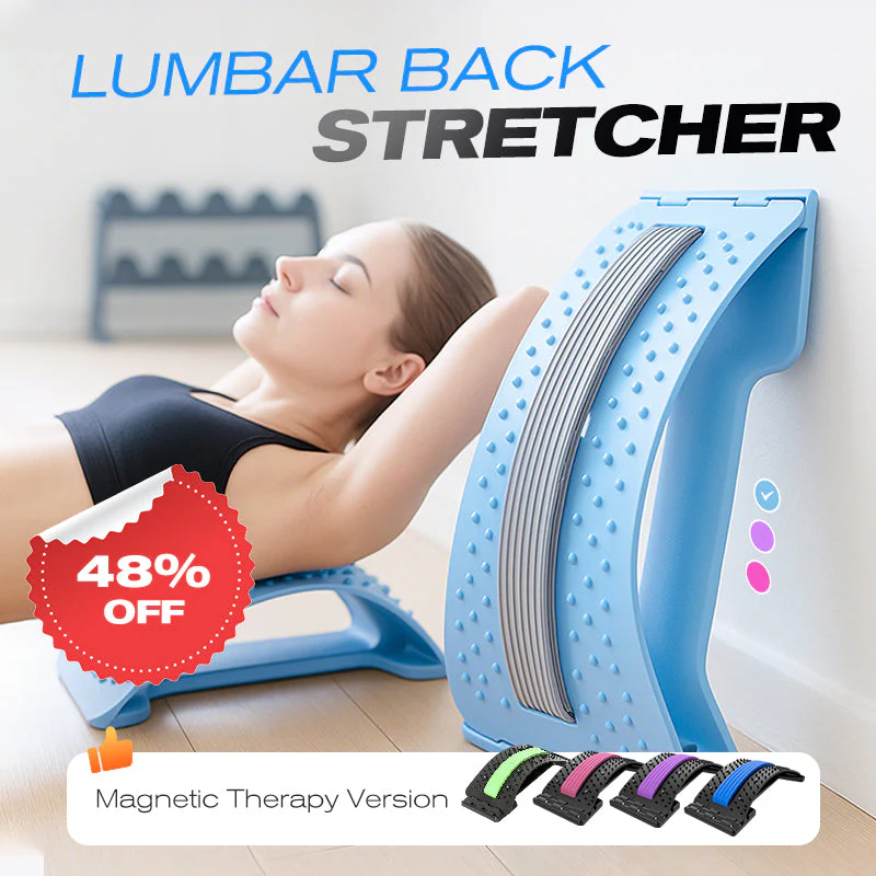 🔥Lendenwirbel-Stretcher mit Magnetfeldtherapie & Akupunkturmassage – 3-in-1 Rückenstütze gegen Verspannungen
