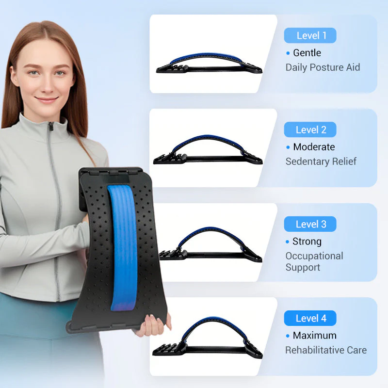 💐 SONDERANGEBOT – 50 % Rabatt! Hochwertiger magnetischer Lendenwirbelstrecker – sanfte Akupunkturmassage, atmungsaktiver Stoff