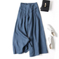 ✨ LIMITED-TIME 50% RABATT! | Damen Weite Hose aus Baumwoll-Leinen | Elastischer Bund mit Taschen