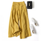 ✨ LIMITED-TIME 50% RABATT! | Damen Weite Hose aus Baumwoll-Leinen | Elastischer Bund mit Taschen