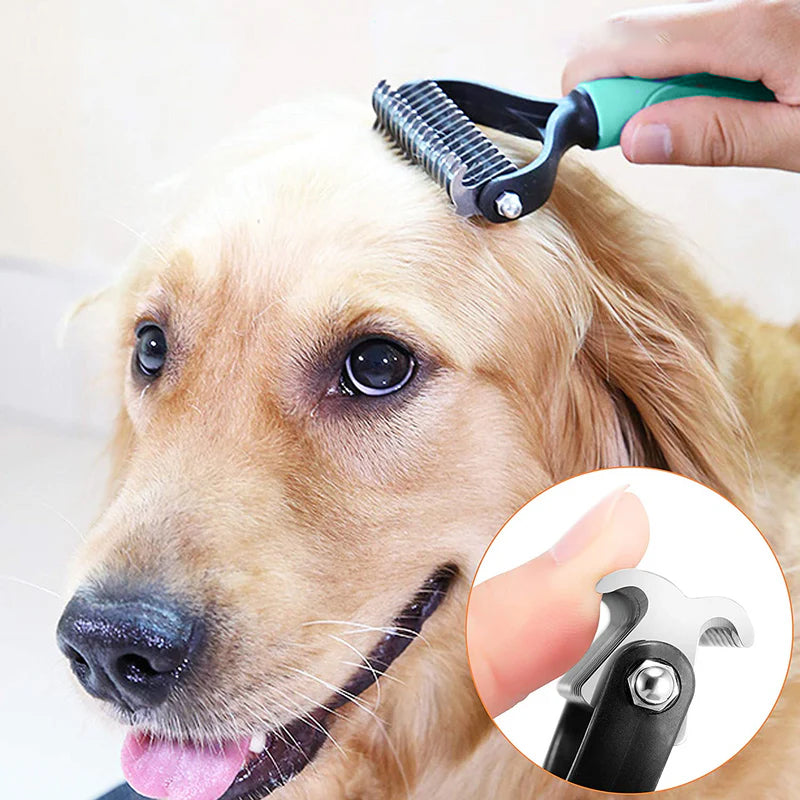 🐾 50% RABATT! 🧹 Doppelseitiger Fellpflege-Enthaarbürste für Haustiere – Effektive Entfernung Von Losehaar, Weiche Borsten & Perfekt Für Hunde & Katzen 🐶