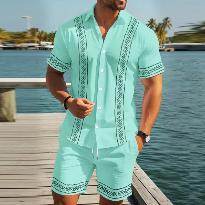 👕 50% RABATT! 🌸 2026 Herren-Set aus Kurzarmhemd & Shorts mit Blumenmuster – Leichter Stoff, Lässiger Schnitt & Perfekt Für Warme Sommertage ☀️