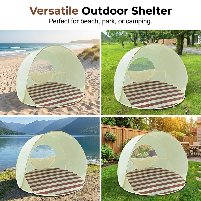 🌞  50% RABATT!  Leichtes Pop-up-Strandzelt – UV-Schutz & Wasserdicht für 3–4 Personen