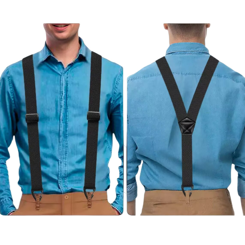 ⏳Limitiertes 50 % Rabatt⏰👔🔗👖Hosenträger für Herren mit X-förmigem Rücken und Hakenverschlüssen🎽