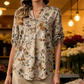 🎁Neu eingetroffen – 50 % Rabatt💥2-teiliges Set für Damen: Bluse mit Blumenmuster und Hose mit weitem Bein