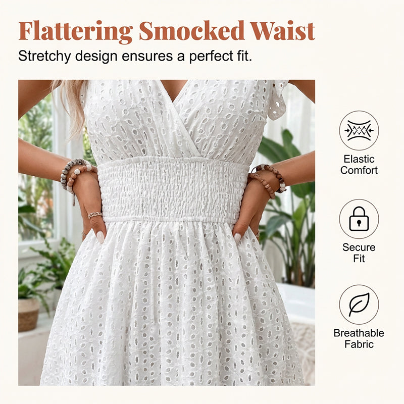 Premium Sommerkleid mit Rüschenärmeln
