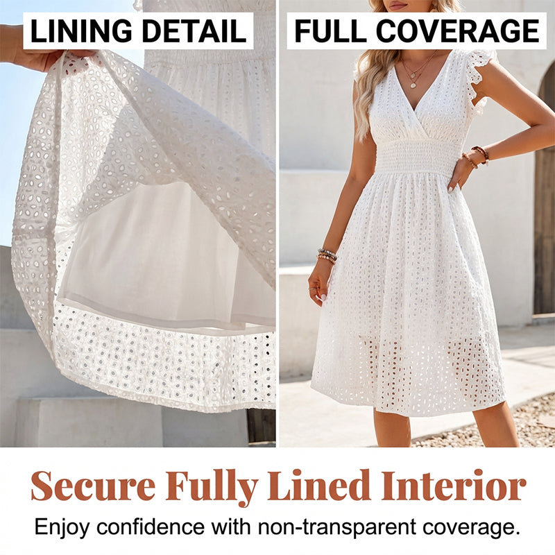 Premium Sommerkleid mit Rüschenärmeln