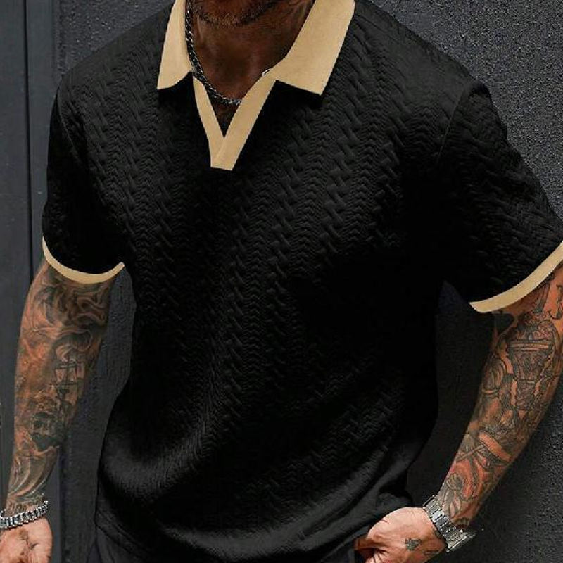 👕🌿 50% RABATT! Herren Freizeit-Oberteil mit Strukturmuster – Kurzarm, bequem & atmungsaktiv für Alltag & Sommer ✨