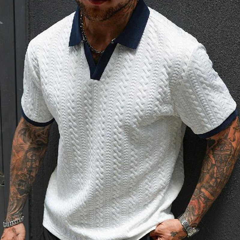 👕🌿 50% RABATT! Herren Freizeit-Oberteil mit Strukturmuster – Kurzarm, bequem & atmungsaktiv für Alltag & Sommer ✨