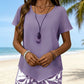 Damen 2-teiliges Set aus asymmetrischer Bluse und Caprihose