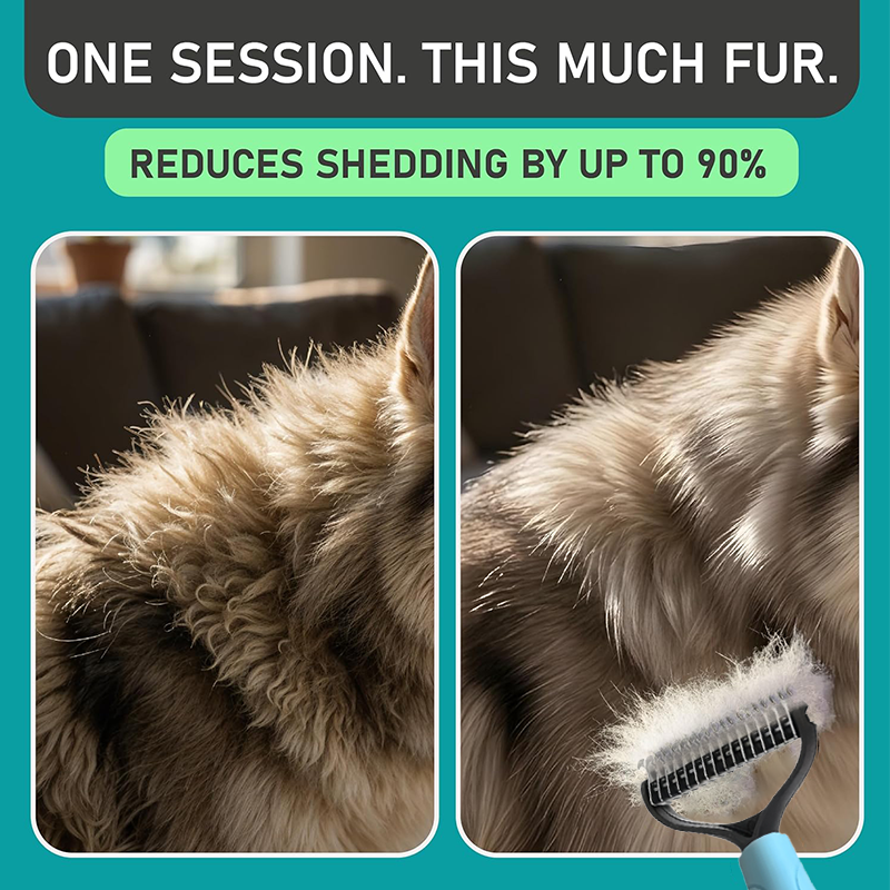 🎁1 + 1 GRATIS🐱🐶Entfilzungskamm für Haustiere – gegen Verfilzungen & loses Haar – für ein glattes Fell
