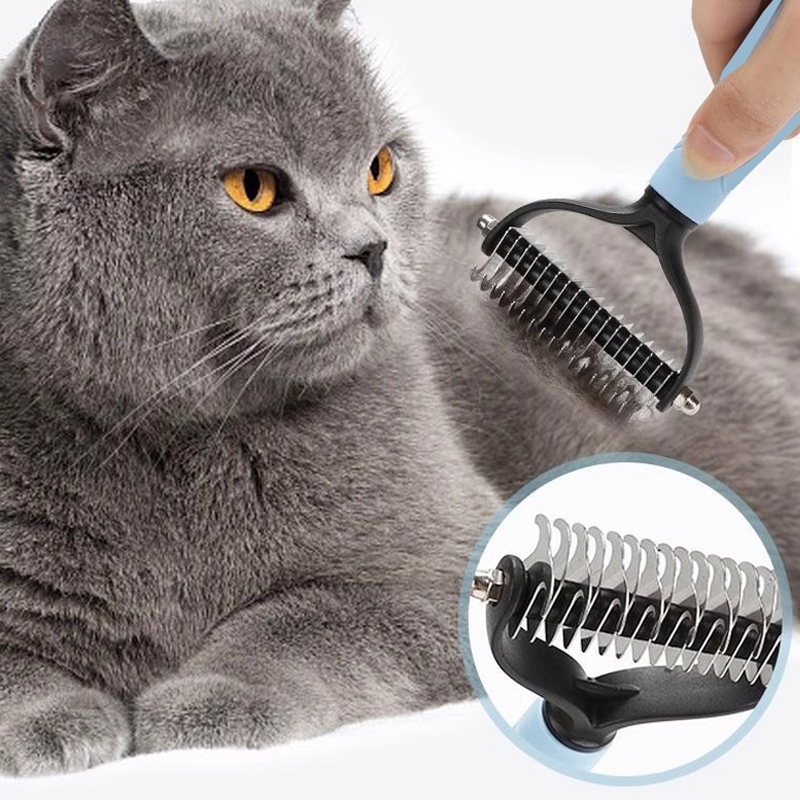 🎁1 + 1 GRATIS🐱🐶Entfilzungskamm für Haustiere – gegen Verfilzungen & loses Haar – für ein glattes Fell
