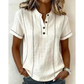 👕 50% RABATT! ✨ Damen Casual Kurzarmoberteil – Atmungsaktiver Stoff, Lockerer Schnitt, Vielseitiger Kragen 🍂