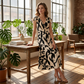 👗 50% RABATT! 🌺 Damen Freizeitkleid mit Print, V-Ausschnitt & Rüschen – Leichter Stoff & romantischer Stil – Perfekt für warme Tage, Strand oder einen feminine Look im Alltag ☀️✨