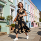👗 50% RABATT! 🌺 Damen Freizeitkleid mit Print, V-Ausschnitt & Rüschen – Leichter Stoff & romantischer Stil – Perfekt für warme Tage, Strand oder einen feminine Look im Alltag ☀️✨