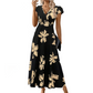 👗 50% RABATT! 🌺 Damen Freizeitkleid mit Print, V-Ausschnitt & Rüschen – Leichter Stoff, Romantischer Stil & Perfekt Für Warme Tage ☀️