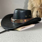 🤠 LIMITED-TIME 50% RABATT! ✨ Vintage-Cowboyhut mit breiter Krempe & Riemen – PU, Einheitsgröße, Verstellbar ☀️