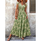 🏖️Sommer-Schnäppchen: 60 % Rabatt!!💃Maxikleid mit V-Ausschnitt, gerafftem Blumenmuster – Leichtes Baumwollmischgewebe, ein Must-have für den Sommer