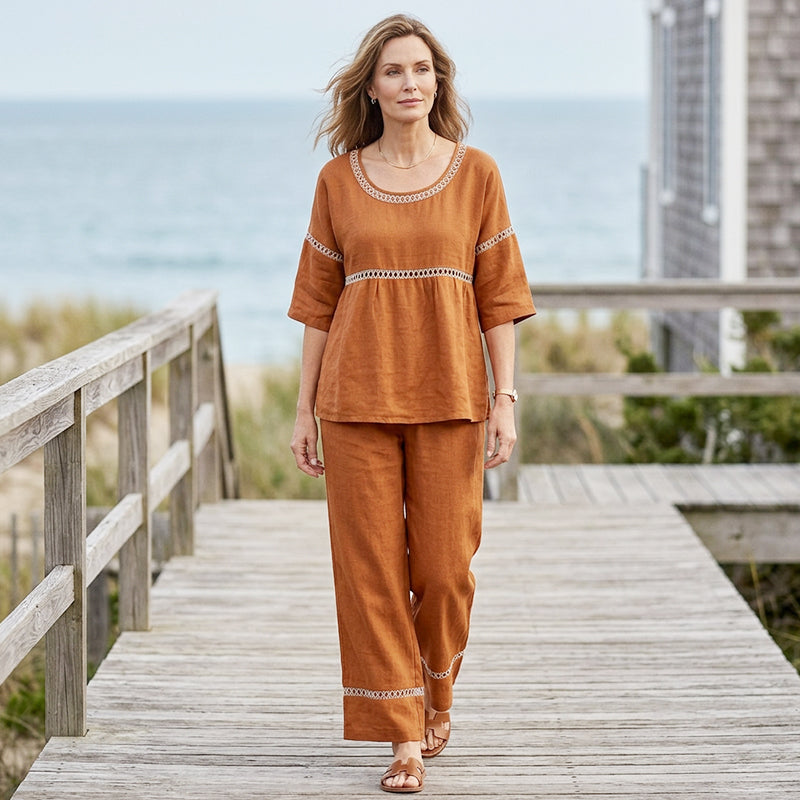 👕👖 2026 HEISSER VERKAUF – 50% RABATT! Figurbetontes Sommer-Chic-Set aus atmungsaktivem Stoff – Über 50K+ verkauft! 🥳