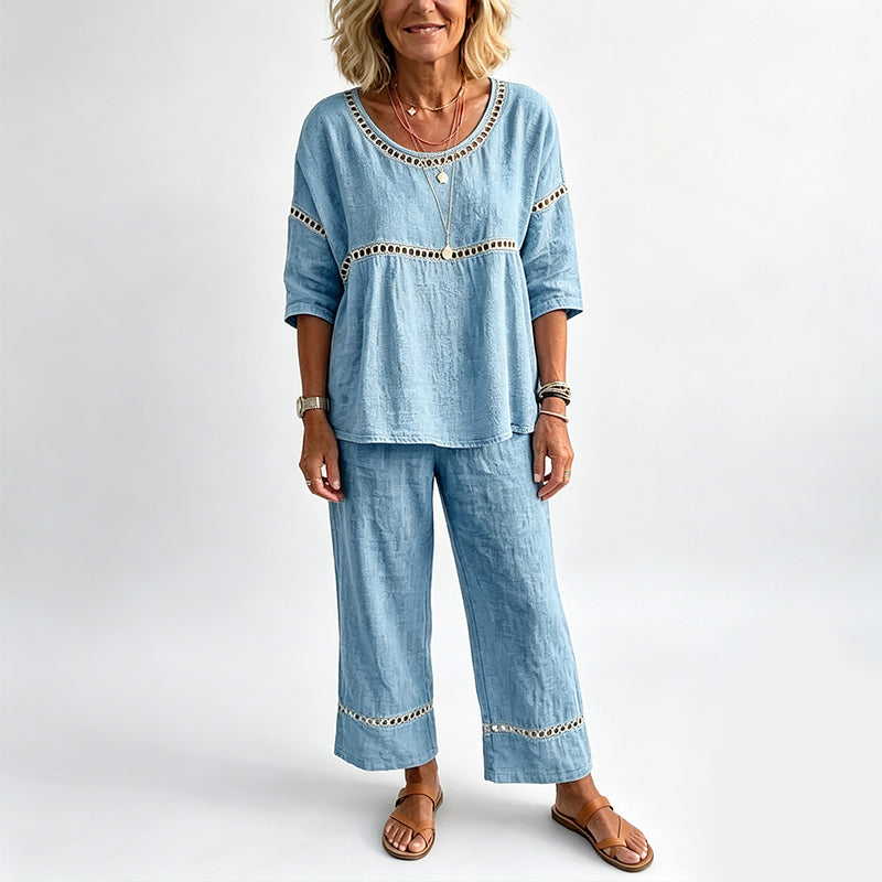 👕👖 2026 HEISSER VERKAUF – 50% RABATT! Figurbetontes Sommer-Chic-Set aus atmungsaktivem Stoff – Über 50K+ verkauft! 🥳